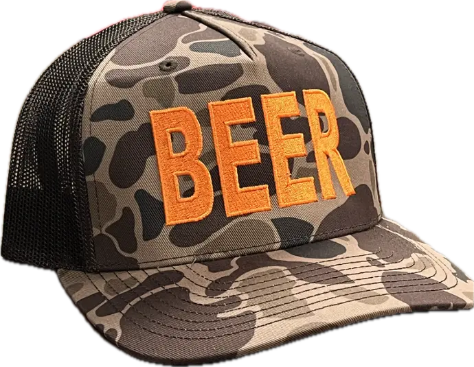 BEER/ORANGE LETTERING - CAMO