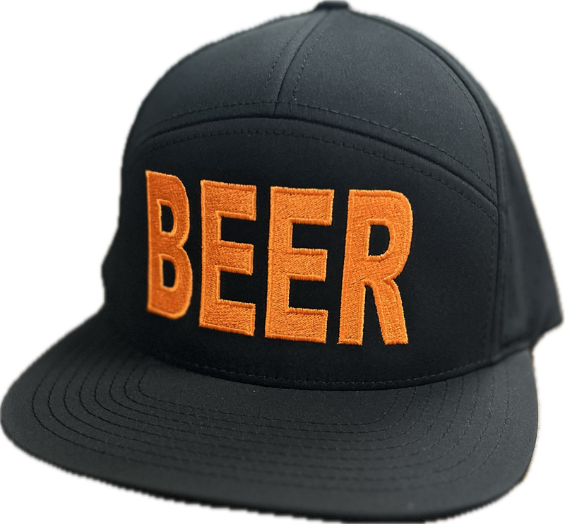 BEER/ORANGE LETTERING - BLACK / DRY FIT