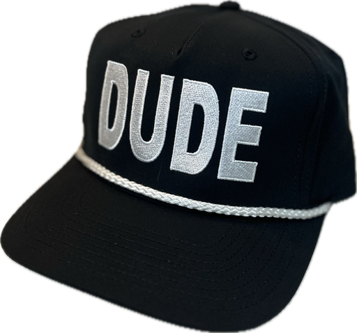[DWLBWR] DUDE/WHITE LETTERING - BLACK / WHITE ROPE  