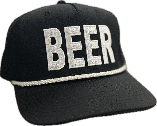 [BWLBWR] BEER/WHITE LETTERING - BLACK / WHITE ROPE   