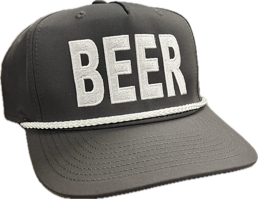 [BWLGWR] BEER/WHITE LETTERING - GREY / WHITE ROPE  